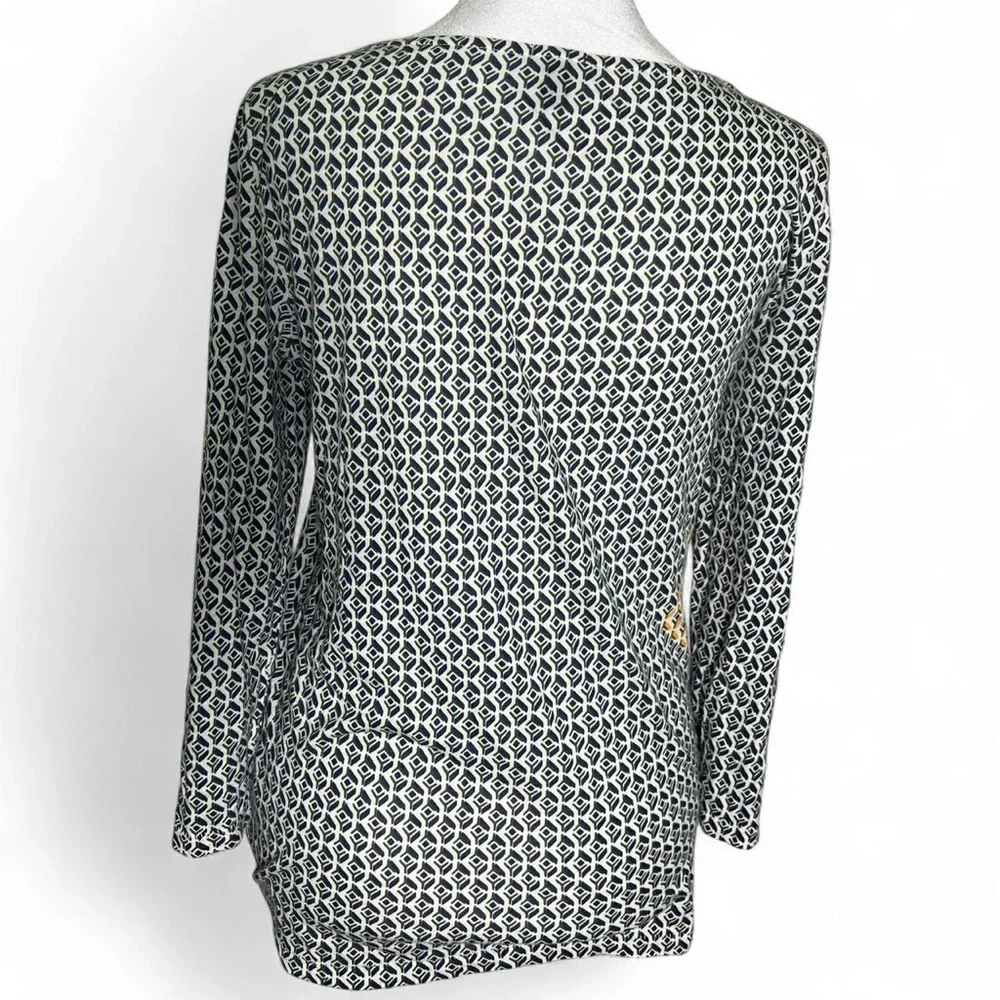 J.Crew Geometric Print Blouse Size Small Retro Inspired Top